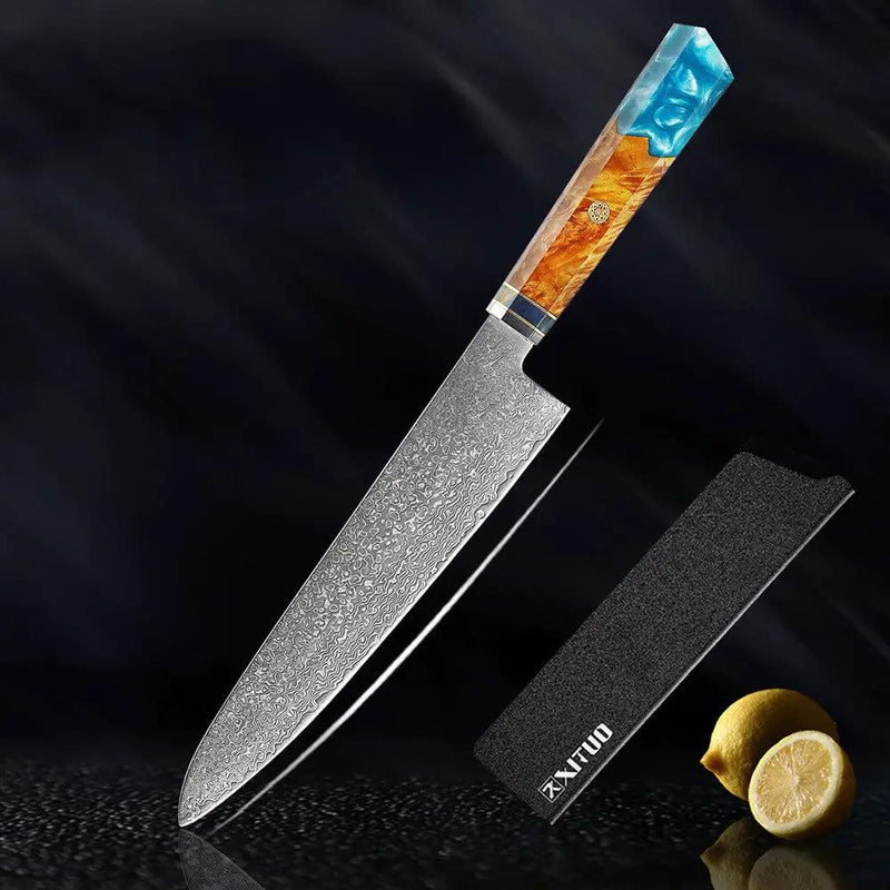 Kitchen Set Knife Damascus Steel Kitchen Knife Kitchen Knife Chef Knife Santoku Knife Japanese Knife Kitchen Tool A by China Dropship