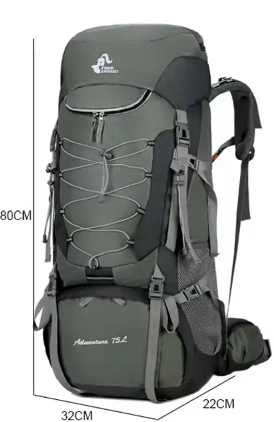 75L Camping & Hiking Backpack – Outdoor Travel Mountaineering Pack with Rain Cover ZYQS11710 by ECOTREK