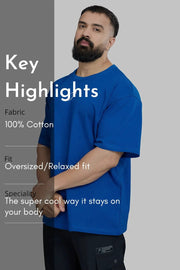 Ignite Oversized T-shirt Royal Blue by Fuaark Nz