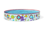 Bestway 1.52m x 25cm Kids Above Ground Pool Under-The-Sea Design by salelink.co.nz