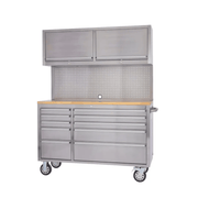 Kiwi Grab Kiwi Grab 55 Inch 12 Drawers Stainless Steel Tool Chest workbench 55 Inch 12 Drawers Stainless Steel Tool Chest workbench