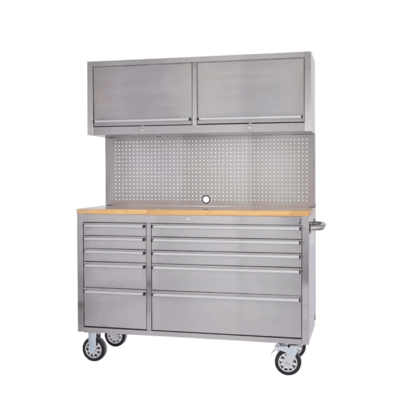Kiwi Grab Kiwi Grab 55 Inch 12 Drawers Stainless Steel Tool Chest workbench 55 Inch 12 Drawers Stainless Steel Tool Chest workbench