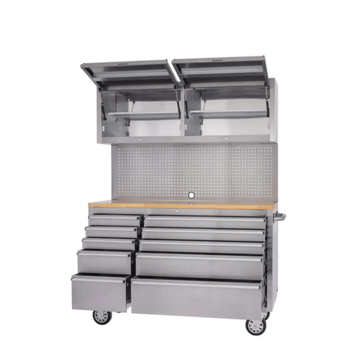 Kiwi Grab Kiwi Grab 55 Inch 12 Drawers Stainless Steel Tool Chest workbench 55 Inch 12 Drawers Stainless Steel Tool Chest workbench