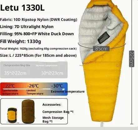 Mead's Supply & Equipment Outfitters limited Sleeping Bags Ultralight Down Sleeping Bag for Camping & Hiking Ultralight Down Sleeping Bag for Camping & Hiking