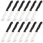12-piece Kitchen Knife And Accessory Set With High-carbon Stainless Steel Blades, Including Meat And Steak Knives, With ABS Handles - Primary color by China Dropship