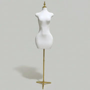 Half Body Female Mannequin Velvet Surface- White by dealonline.co.nz