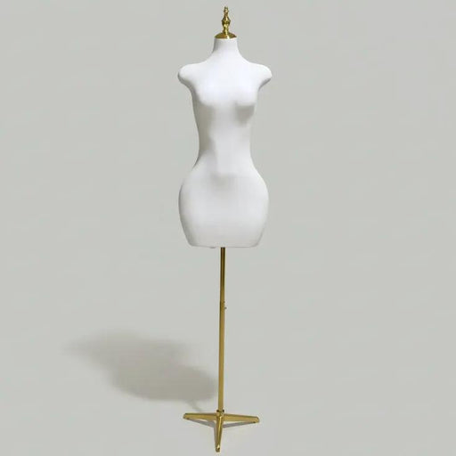 Half Body Female Mannequin Velvet Surface- White by dealonline.co.nz