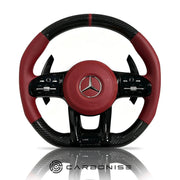 Mercedes-Benz Steering Wheel (Carbon Fiber+Smooth Leather) #55 by CARBONISE