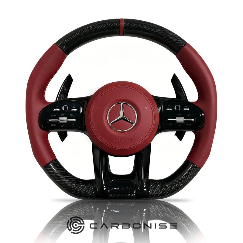 Mercedes-Benz Steering Wheel (Carbon Fiber+Smooth Leather) #55 by CARBONISE