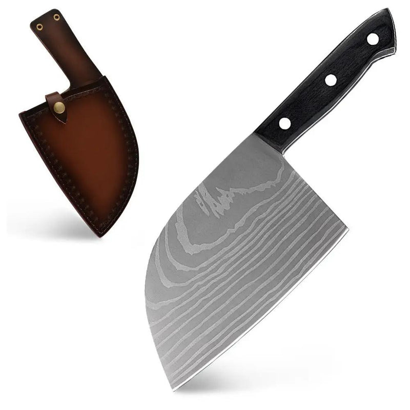 Household Chinese Kitchen Stainless Steel Butcher Knife Type A Knife With Leather Case by China Dropship