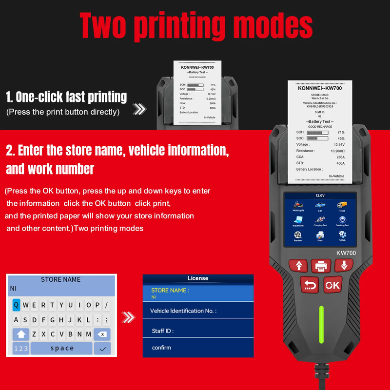 KW700 Digital Battery Tester by salelink.co.nz