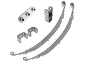 Double Eye Rocker Type components including leaf springs and brackets for trailer suspension.