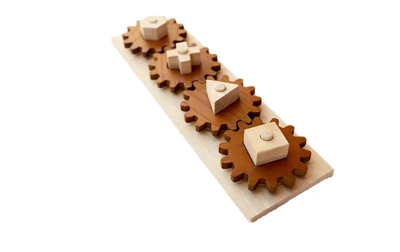 Wooden 4-Gear Puzzle Board - QToys by Curious Moonbeam