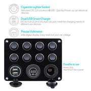 8 Gang Car Auto LED Rocker Switch Panel by salelink.co.nz