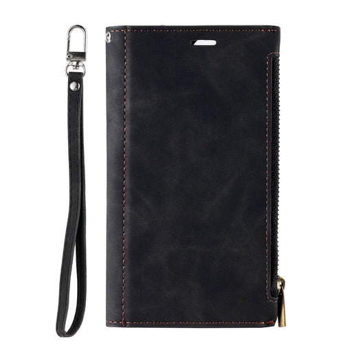 Samsung S21 Case Wallet Zipper - Black by salelink.co.nz