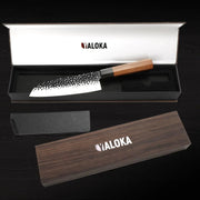 8 Inch Gyuto Knife - Professional Japanese Chef Knife - 3 Layers 9CR18MOV High Carbon Steel - Hand Hammered Blade Kitchen Knife - Santoku Knife by China Dropship