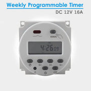 12V 16A LCD Day Programmable Timer Time Relay Switch 24 Hour 7 Mini Dc by salelink.co.nz