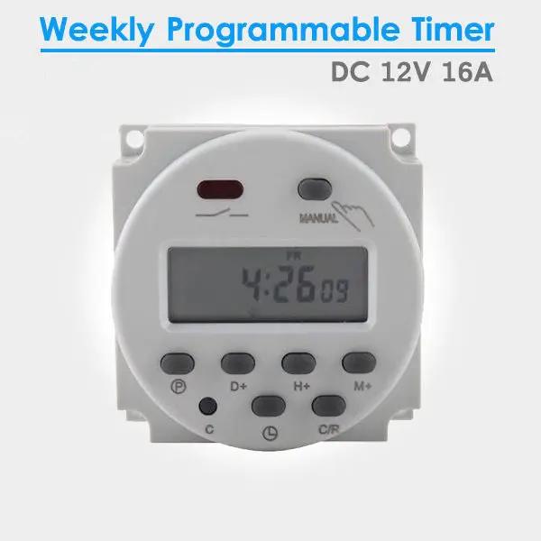 12V 16A LCD Day Programmable Timer Time Relay Switch 24 Hour 7 Mini Dc by salelink.co.nz