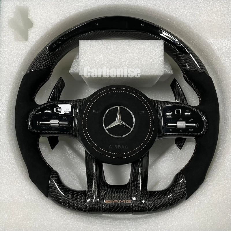 Mercedes-Benz Steering Wheel (Carbon Fiber+Alcantara) #57 by CARBONISE
