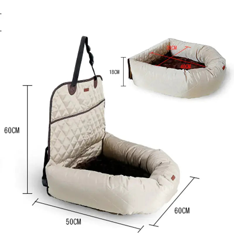 Multifunctional Pet Car Bed With Thick Cushion For Front And Rear Seats by Action Outdoors Limited