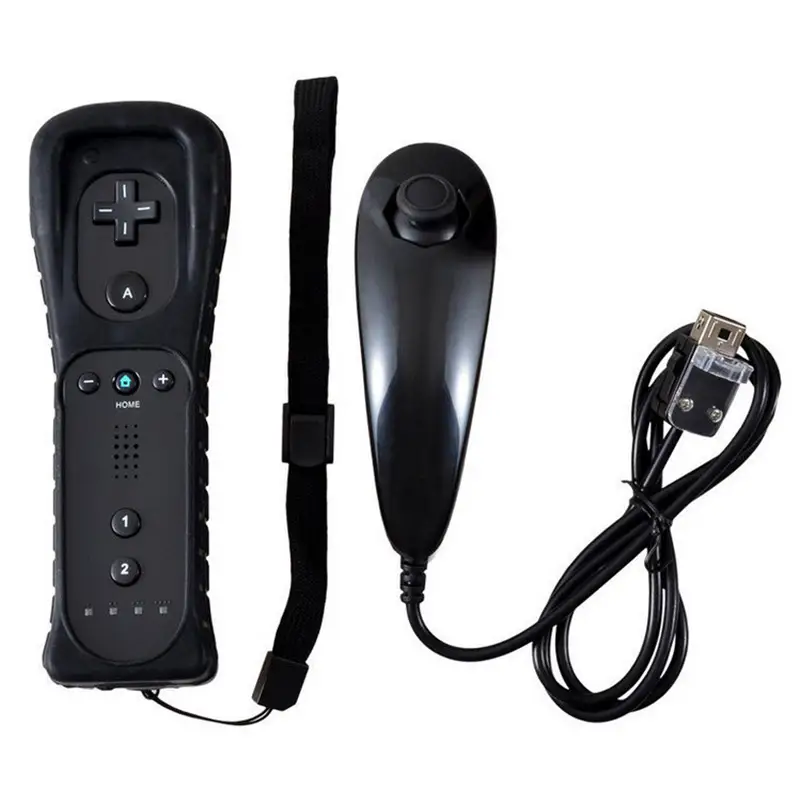 Remote and Nunchuck Controller with Silicone Case for NINTENDO WII by salelink.co.nz