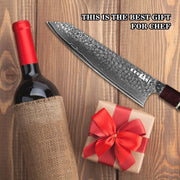 Kegani Kiritsuke Knife - 8 Inch Professional Japanese Chef's Knife 67 Layers Japanese VG-10 Damascus Steel Ultra-Sharp Kitchen Knives Gyuto Knife - Ergonomic Handle, Gift Box - Kiritsuke Knife by China Dropship