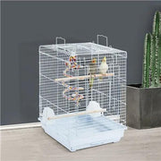 Open Top Travel Bird Cage with Open Play Top for Budgie Finch Green Cheek Canary by Yaheetech