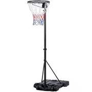 Yaheetech Height Adjustable Netball Post 171-305cm With Wheeled Fillable Base Yaheetech Height Adjustable Netball Post 171-305cm