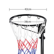 Yaheetech Height Adjustable Netball Post 171-305cm With Wheeled Fillable Base Yaheetech Height Adjustable Netball Post 171-305cm