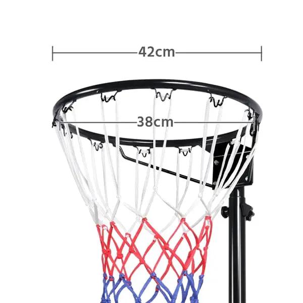 Yaheetech Height Adjustable Netball Post 171-305cm With Wheeled Fillable Base Yaheetech Height Adjustable Netball Post 171-305cm