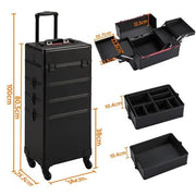 4-in-1 Aluminum Cosmetic Case by Yaheetech