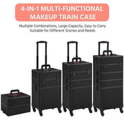 4-in-1 Aluminum Cosmetic Case by Yaheetech