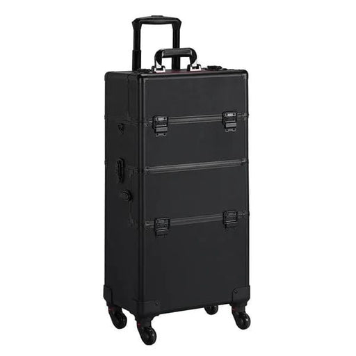 Yaheetech 3-in-1 Aluminum Cosmetic Case Professional Makeup Train Case 3-in-1 Aluminum Cosmetic Case Professional Makeup Train Case
