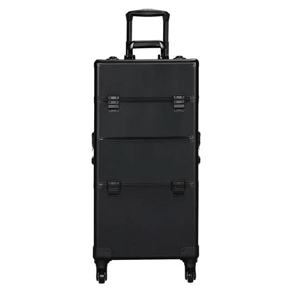 Yaheetech 3-in-1 Aluminum Cosmetic Case Professional Makeup Train Case 3-in-1 Aluminum Cosmetic Case Professional Makeup Train Case