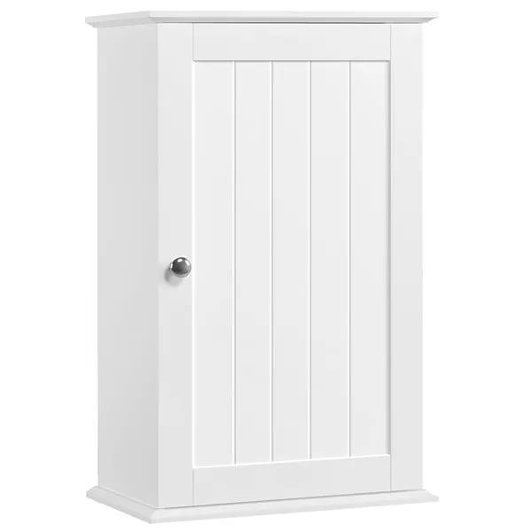 Wall Mounted Cabinet 3 Tiers Storage Single Door by Yaheetech