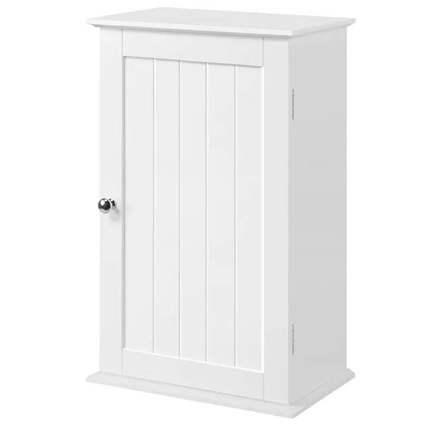 Wall Mounted Cabinet 3 Tiers Storage Single Door by Yaheetech