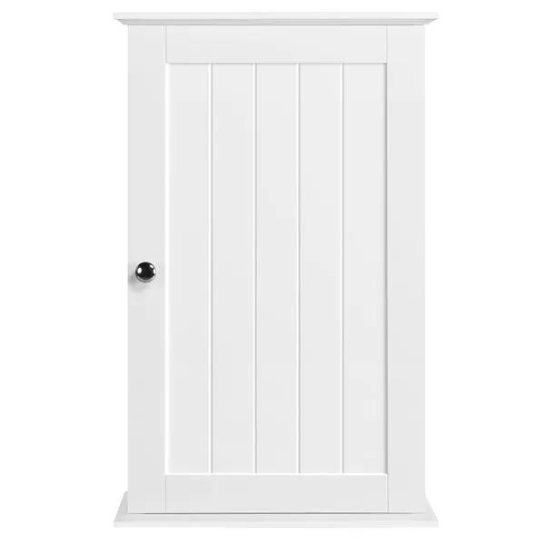 Wall Mounted Cabinet 3 Tiers Storage Single Door by Yaheetech