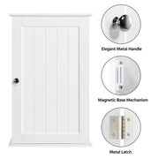 Wall Mounted Cabinet 3 Tiers Storage Single Door by Yaheetech