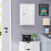 Wall Mounted Cabinet 3 Tiers Storage Single Door by Yaheetech