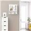 Wooden Wall Mount Living Room Wall Cabinet with Double Mirror by Yaheetech