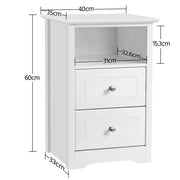 Set of 2 Side Tables Nightstands Side Tables End Table Nightstand by Yaheetech