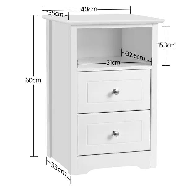 Set of 2 Side Tables Nightstands Side Tables End Table Nightstand by Yaheetech