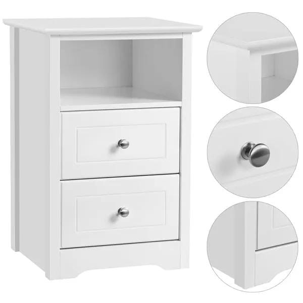 Set of 2 Side Tables Nightstands Side Tables End Table Nightstand by Yaheetech