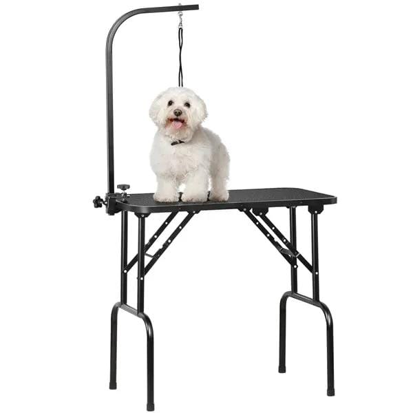 Pet Foldable Grooming Table Dog Cat Beauty Trimming W/Loop Noose Height Adjustable by Yaheetech