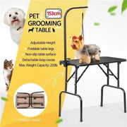 Pet Foldable Grooming Table Dog Cat Beauty Trimming W/Loop Noose Height Adjustable by Yaheetech