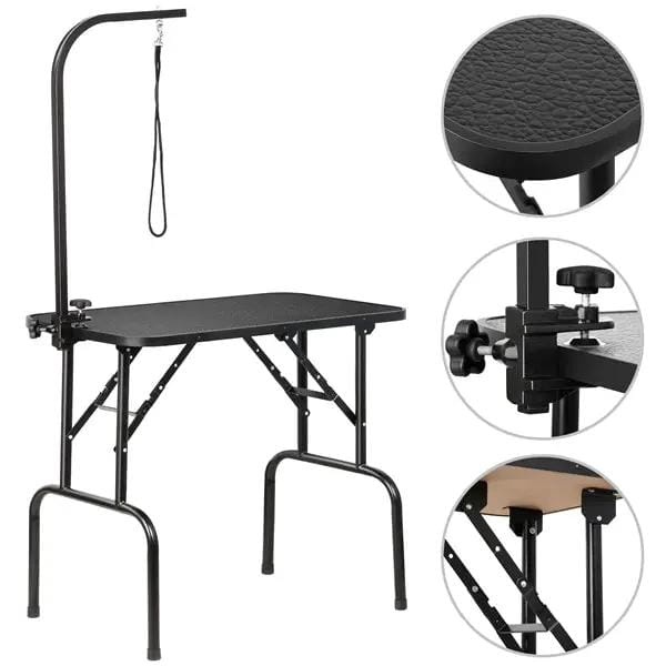 Pet Foldable Grooming Table Dog Cat Beauty Trimming W/Loop Noose Height Adjustable by Yaheetech