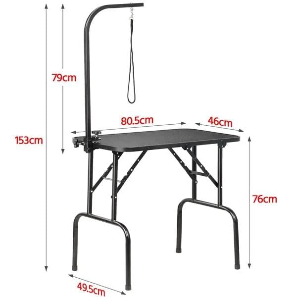 Pet Foldable Grooming Table Dog Cat Beauty Trimming W/Loop Noose Height Adjustable by Yaheetech