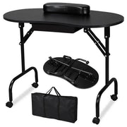 Yaheetech Folding Manicure Table and Adjustable Height Salon Stool Set Folding Manicure Table And Adjustable Stool Set
