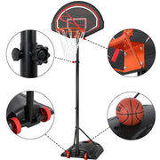 Yaheetech 32" Youth Portable Basketball Hoop 7-9ft Adjustable Height Hoop System 32" Youth Portable Basketball Hoop 7-9ft Adjustable Height Hoop System