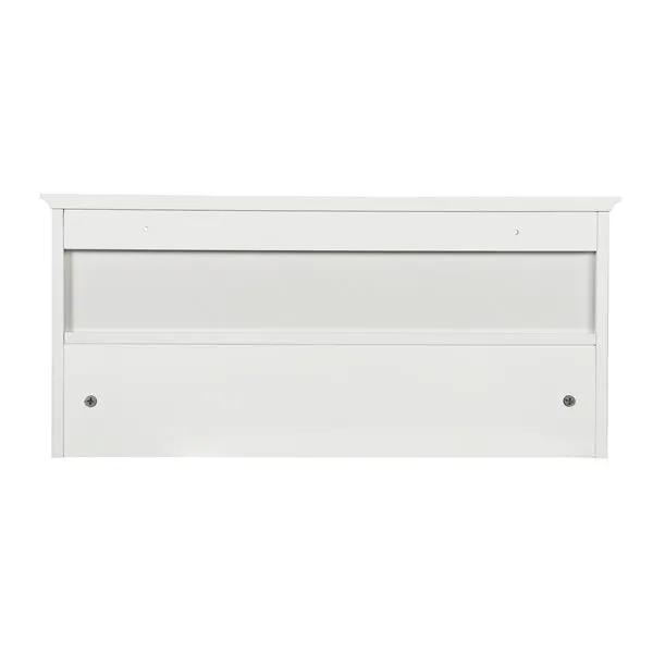 Hallway Coat Hook & Storage Unit White 4 Hooks Storage by Yaheetech